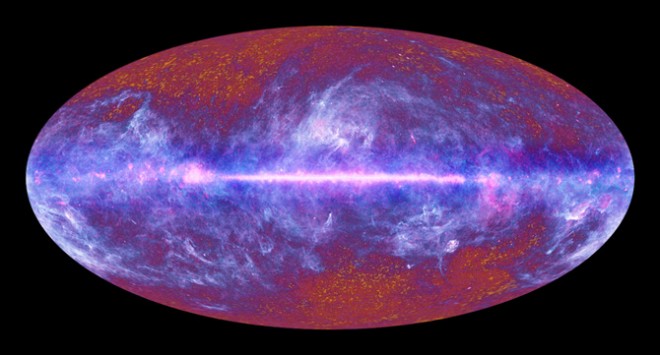 The microwave sky as seen by the European Space Agency's Planck satellite